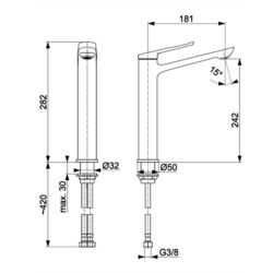Смеситель для умывальника KFA Armatura Amazonit 4622-613-00 (Chrome) Thumb