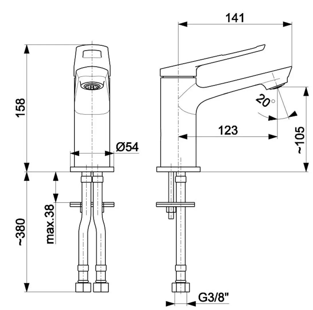 Смеситель для умывальника KFA Armatura Amazonit 4622-815-00 (Chrome)