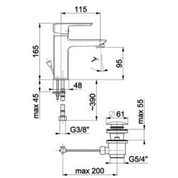 Смеситель для умывальника KFA Armatura Aquamaryn 4612-815-00 (Chrome) Thumb