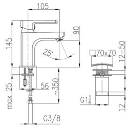 Смеситель для умывальника KFA Armatura Korund 4002-811-00 (Chrome) Thumb