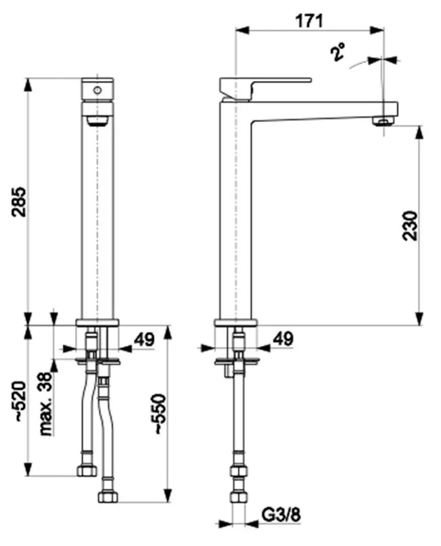 Смеситель для умывальника KFA Armatura Logon 5132-612-00 (Chrome)