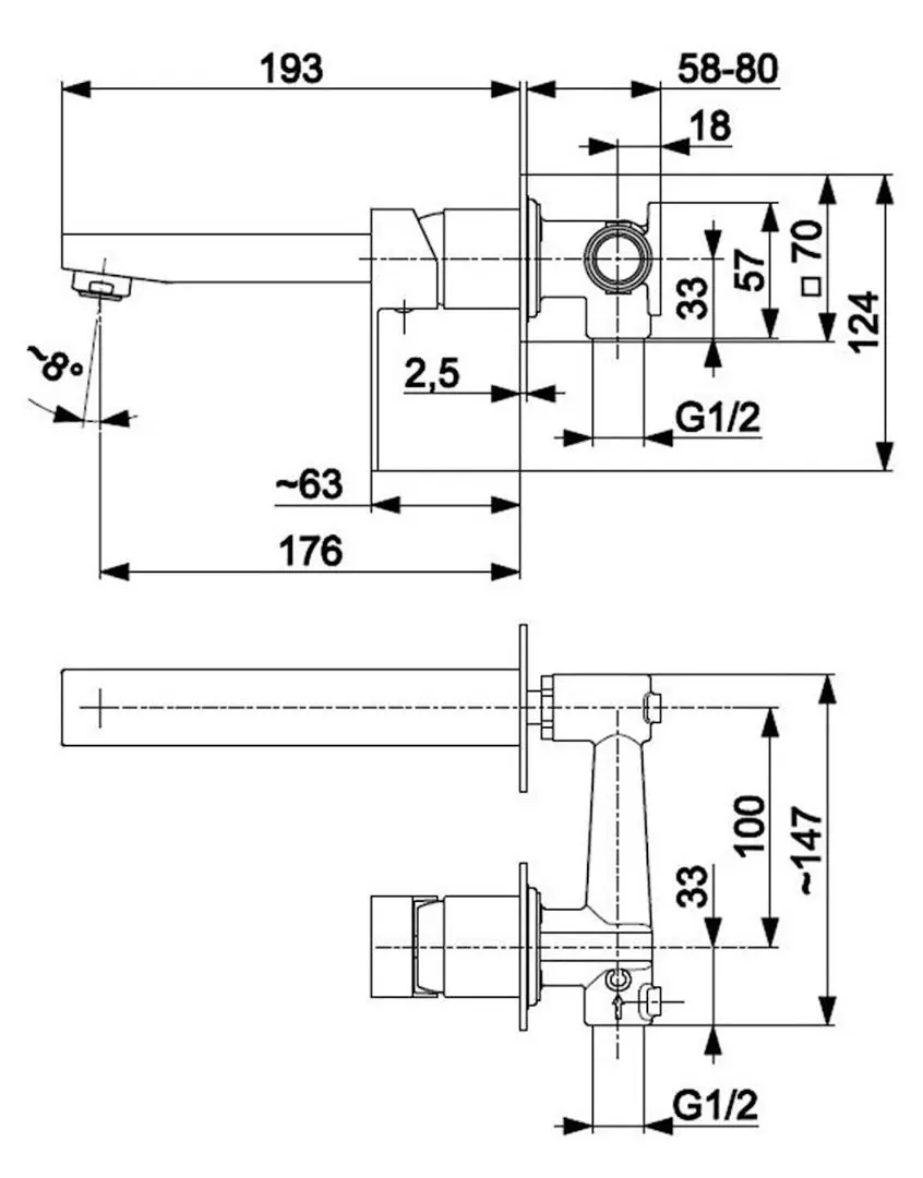 Смеситель для умывальника KFA Armatura Logon 5139-810-81 (Black)