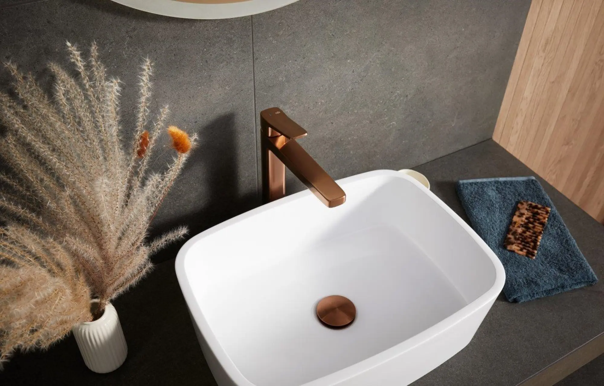 Baterie pentru lavoar KFA Armatura Malaga 4522-815-34 (Rose Gold)