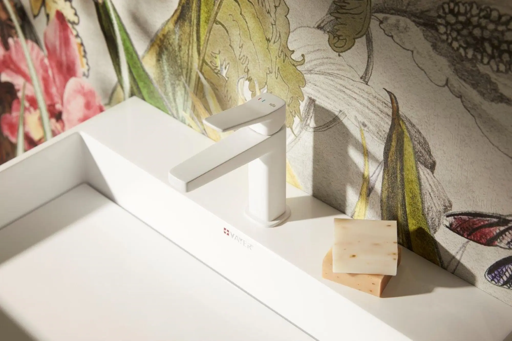 Baterie pentru lavoar KFA Armatura Malaga 4522-815-44 (White)