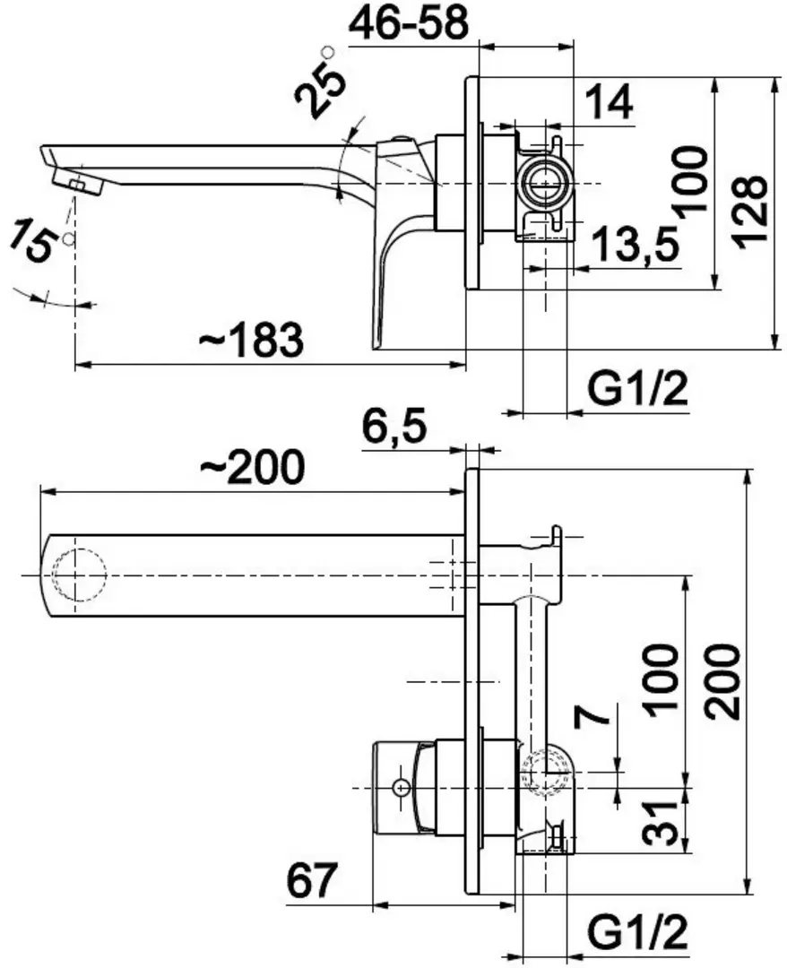 Baterie pentru lavoar KFA Armatura Mokait (Chrome) - 2