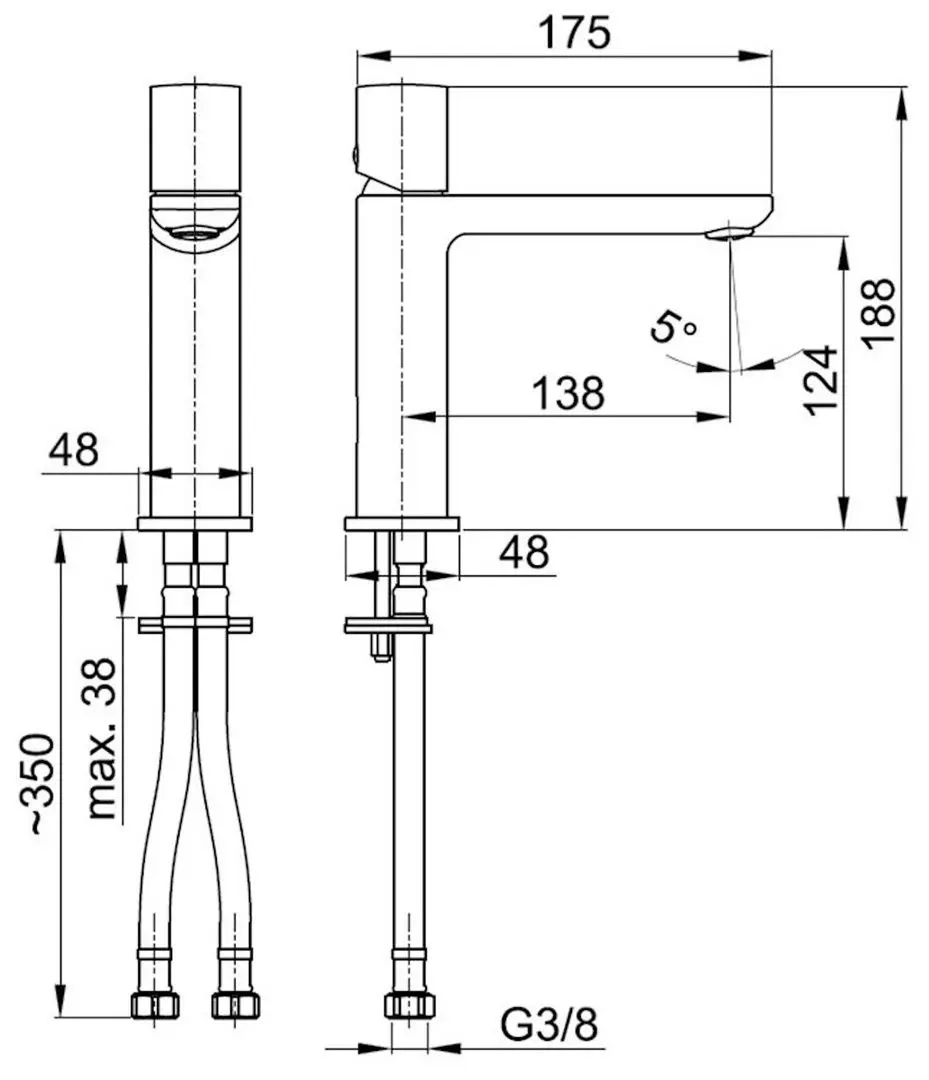 Смеситель для умывальника KFA Armatura Morganit 4922-815-00 (Chrome)