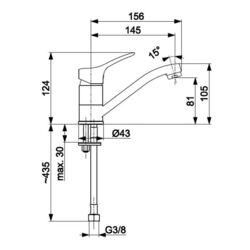 Смеситель для умывальника KFA Armatura Morris 915 5242-915-00 (Chrome) Thumb