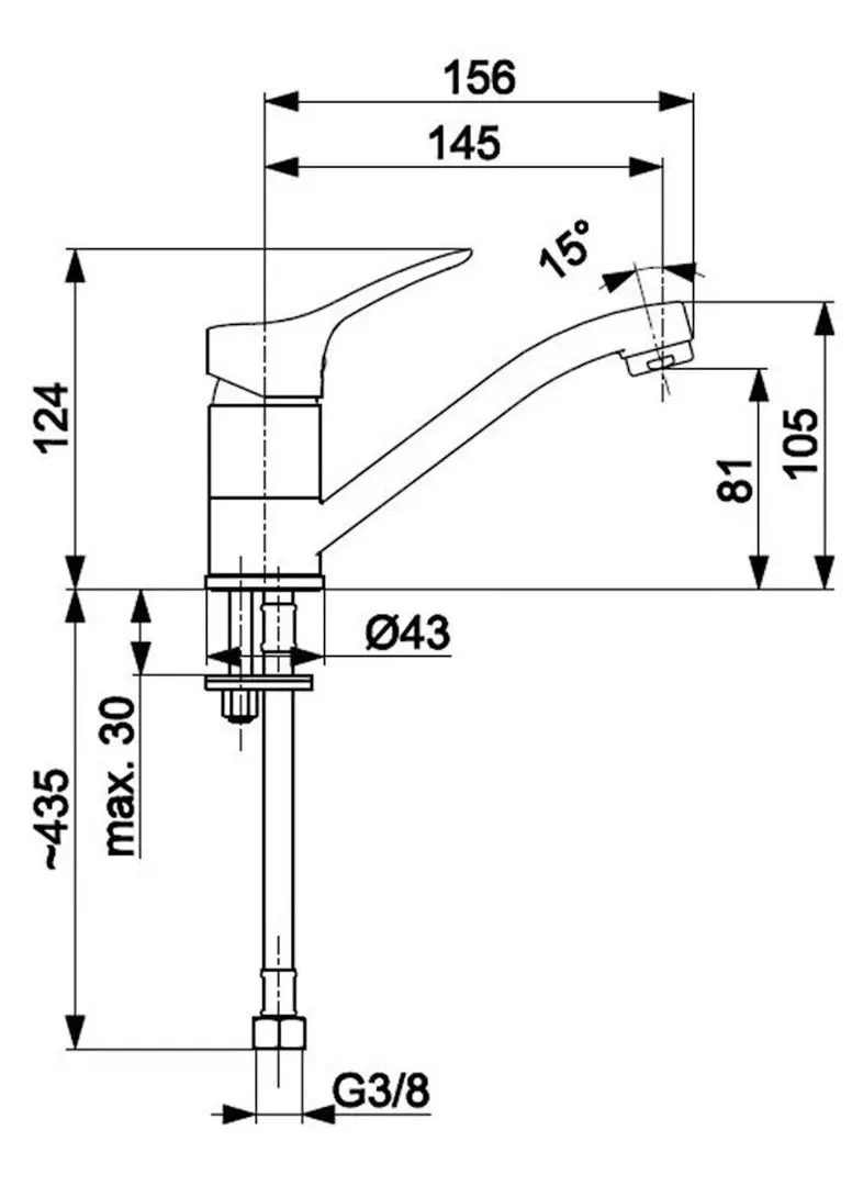 Смеситель для умывальника KFA Armatura Morris 915 5242-915-00 (Chrome)