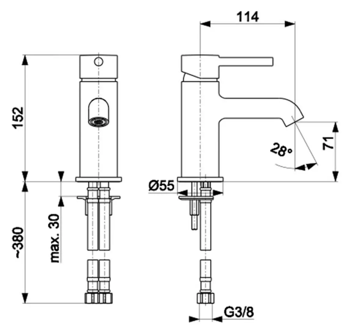 Bterie pentru lavoar KFA Armatura Moza 5032-815-31 (Gold)