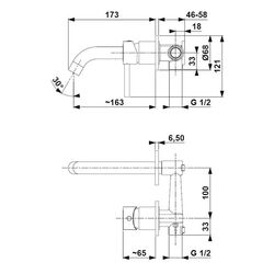 Baterie pentru lavoar KFA Armatura Moza 5039-810-00 (Chrome) Thumb
