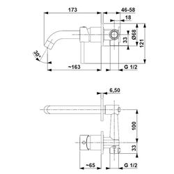 Смеситель для умывальника KFA Armatura Moza 5039-810-81 (Black) Thumb
