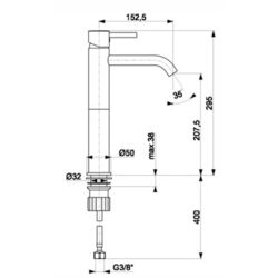 Baterie pentru lavoar KFA Armatura Neda 5822-612-00 (Chrome) Thumb