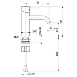 Смеситель для умывальника KFA Armatura Neda 5822-815-00 (Chrome) Thumb