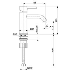 Смеситель для умывальника KFA Armatura Neda 5822-815-81 (Black) Thumb
