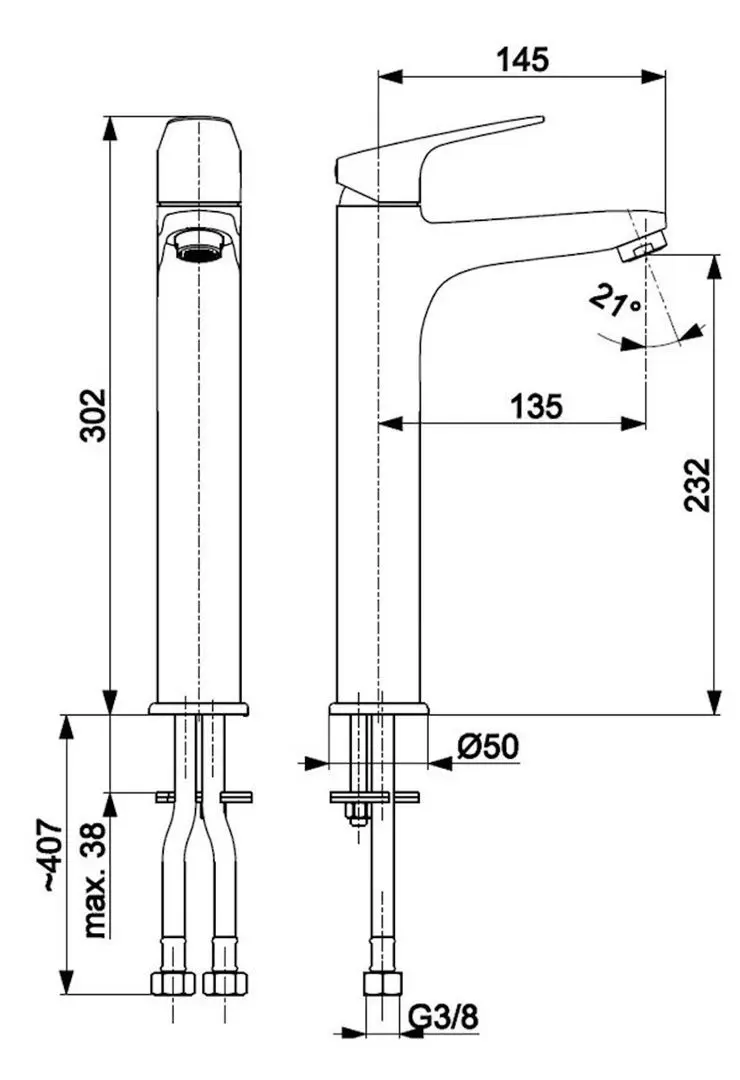 Смеситель для умывальника KFA Armatura Otava 5552-712-00 (Chrome)