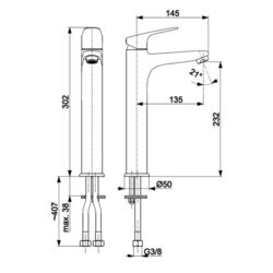 Смеситель для умывальника KFA Armatura Otava 5552-712-81 (Black) Thumb
