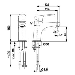Смеситель для умывальника KFA Armatura Otava 5552-815-81 (Black) Thumb