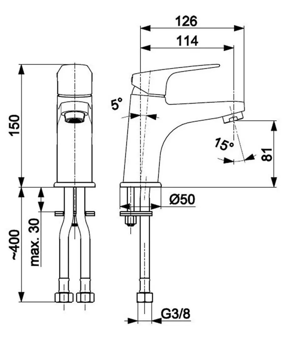 Смеситель для умывальника KFA Armatura Otava 5552-815-81 (Black)