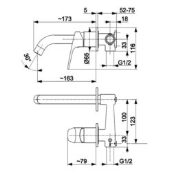 Смеситель для умывальника KFA Armatura Otava 5559-810-00 (Chrome) Thumb