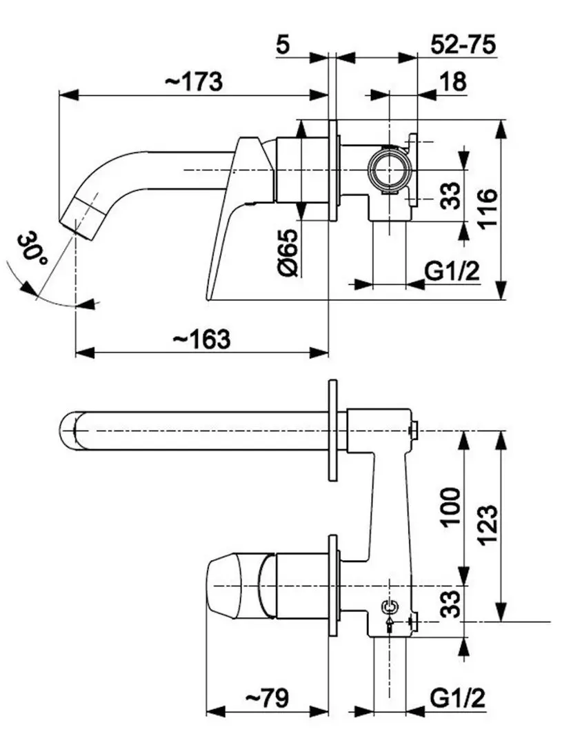 Смеситель для умывальника KFA Armatura Otava 5559-810-00 (Chrome)