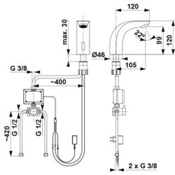 Смеситель для умывальника KFA Armatura Samba New 592-310-00 (Chrome) Thumb