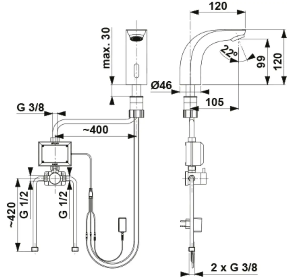 Смеситель для умывальника KFA Armatura Samba New 592-310-00 (Chrome)