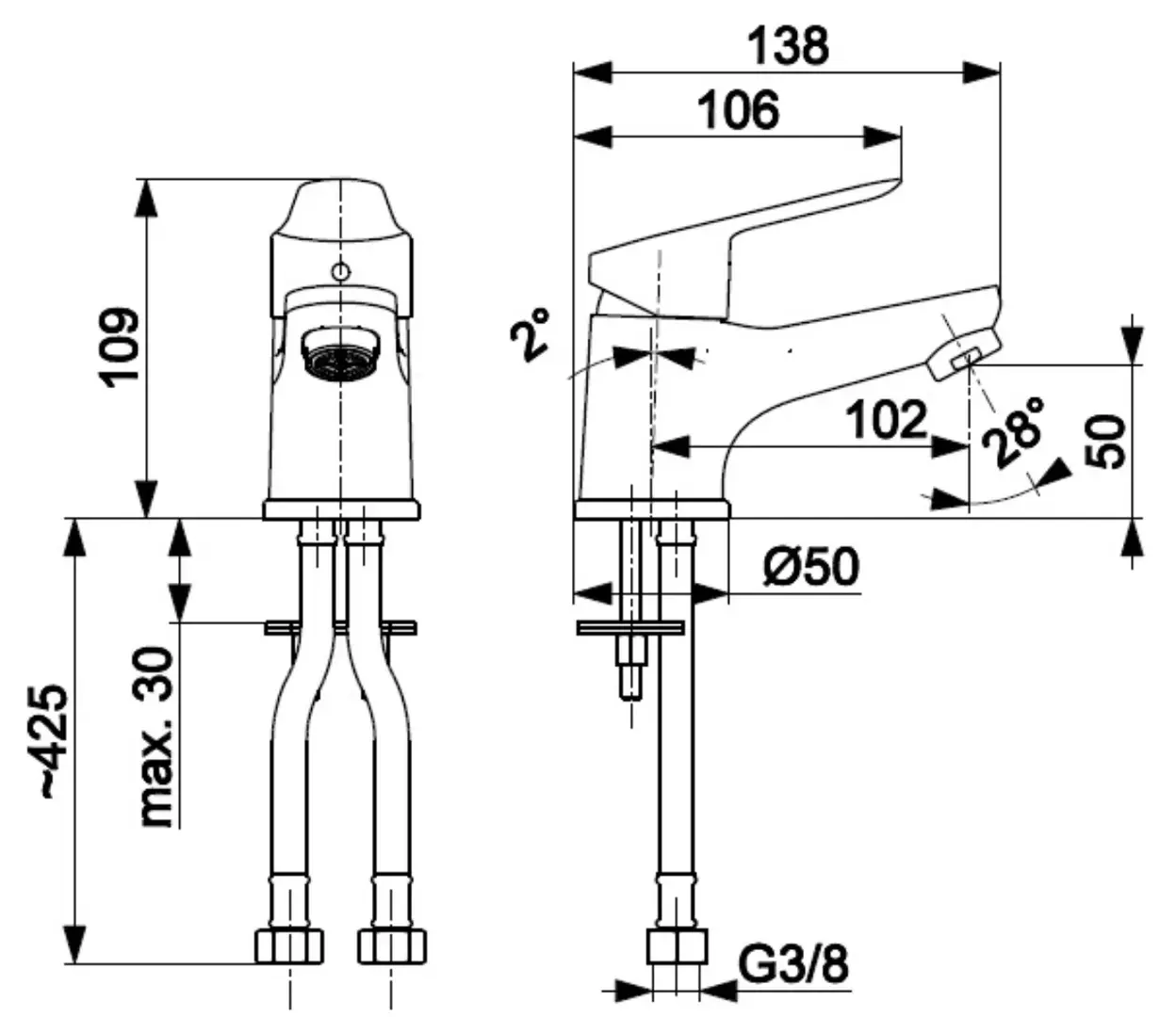 Смеситель для умывальника KFA Armatura Sparc (Black Matte)