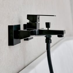 Смеситель для ванны и душа KFA Armatura Logon 5134-010-81 (Black) Thumb