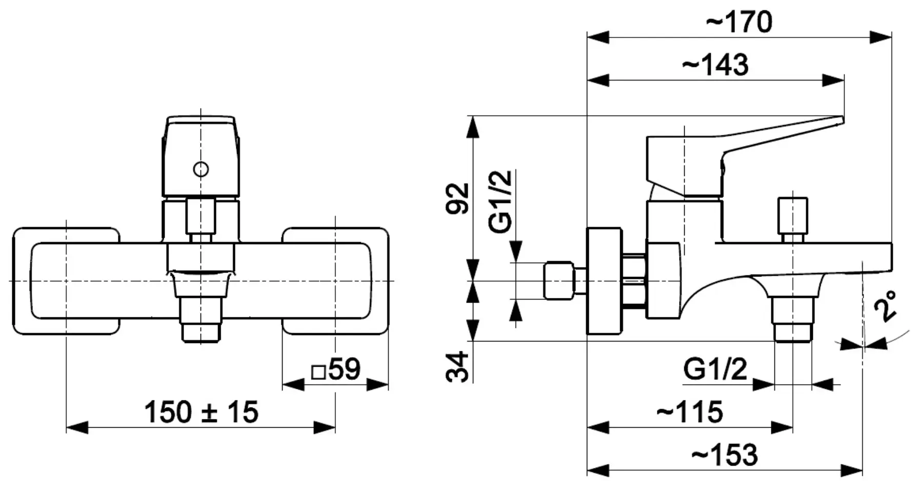 Baterie pentru cada si dus KFA Armatura Malaga 4524-010-00 (Chrome)