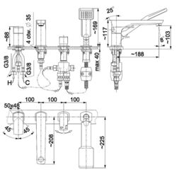 Смеситель для ванны и душа KFA Armatura Mokait 5535-210-00 (Chrome) Thumb