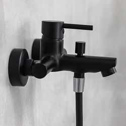 Смеситель для ванны и душа KFA Armatura Neda 5824-010-81 (Black) Thumb