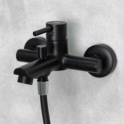 Смеситель для ванны и душа KFA Armatura Neda 5824-010-81 (Black) Thumb