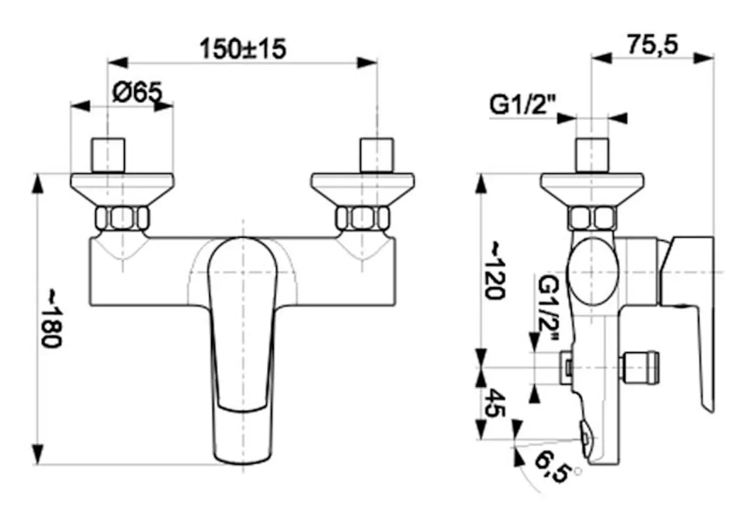 Смеситель для ванны и душа KFA Armatura Neon 5224-013-00 (Chrome)