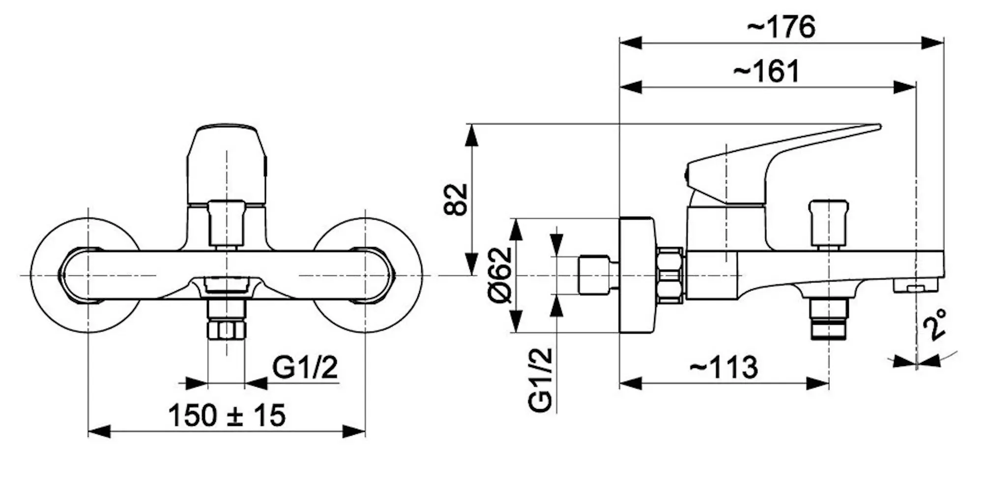 Смеситель для ванны и душа KFA Armatura Otava 5554-010-00 (Chrome)