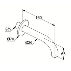 Излив для смесителя Kludi Bozz 3850505 (Chrome) Thumb