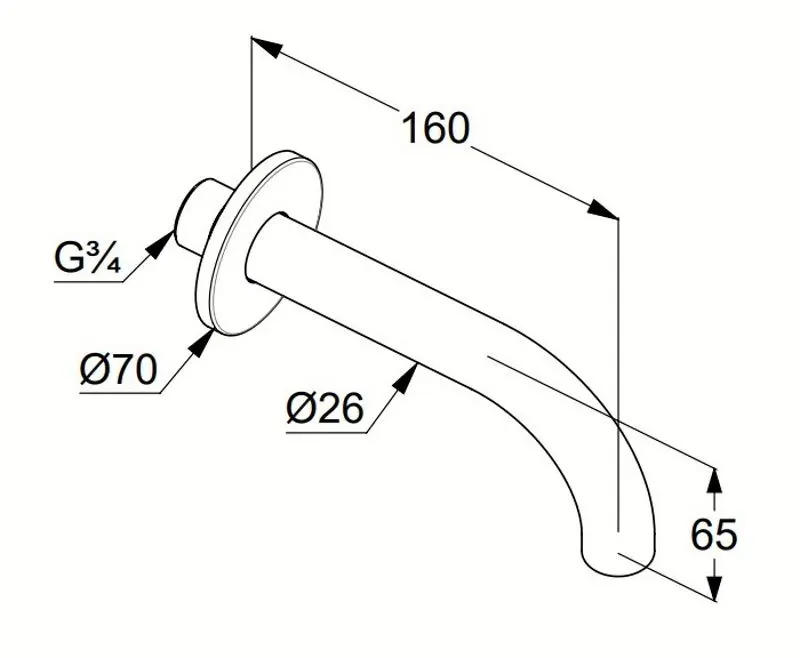 Излив для смесителя Kludi Bozz 3850505 (Chrome) - 2