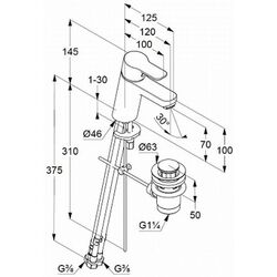 Набор смесителей 3в1 Kludi Pure&Easy 376850565 (Chrome) Thumb
