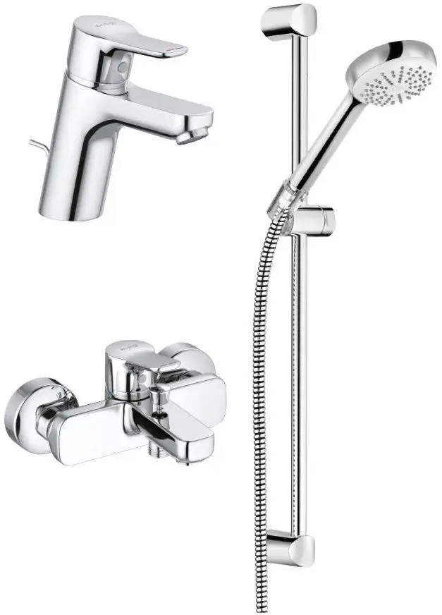 Набор смесителей 3в1 Kludi Pure&Easy 376850565 (Chrome)