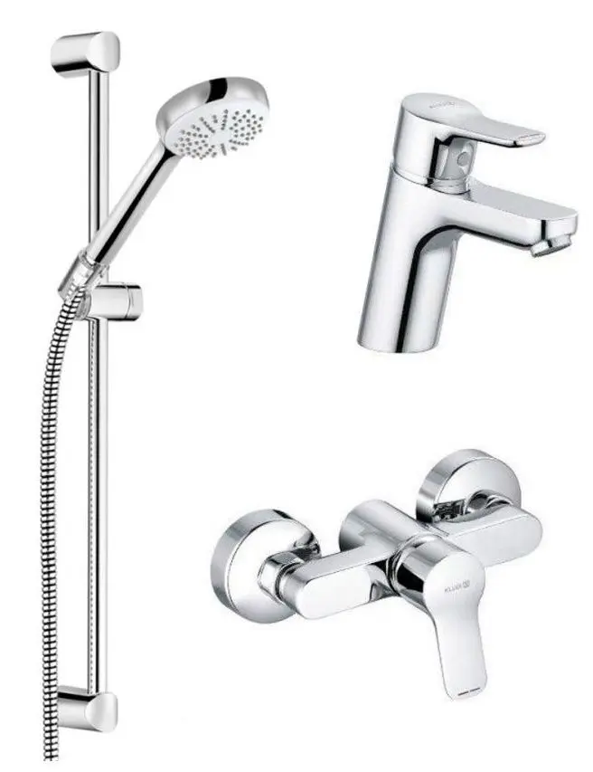 Набор смесителей 3в1 Kludi Pure&Style 378450565 (Chrome)