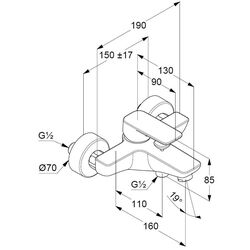 Набор смесителей 3в1 Kludi Pure&Style 406850575 (Chrome) Thumb
