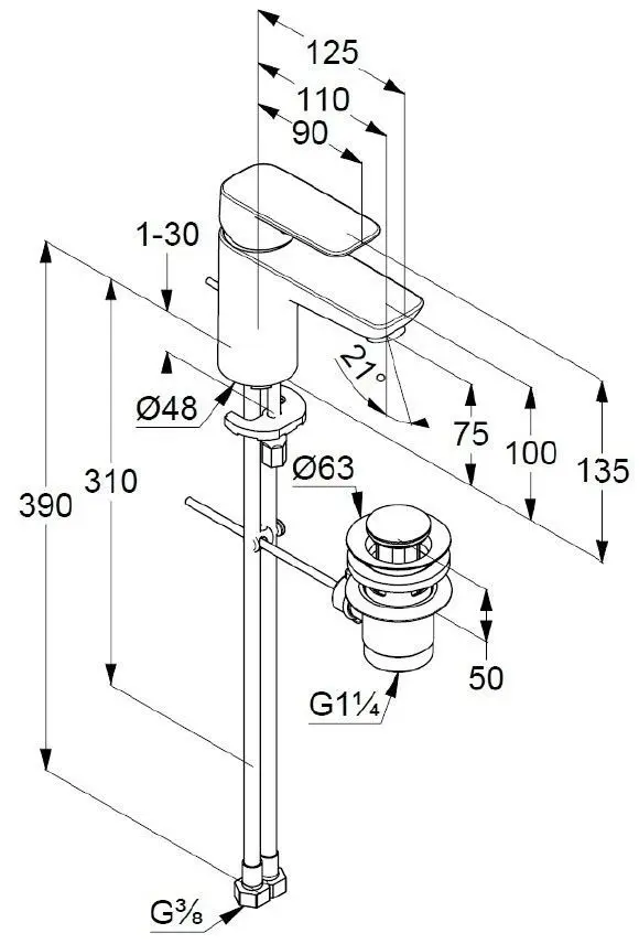 Набор смесителей 3в1 Kludi Pure&Style 406850575 (Chrome) - 4
