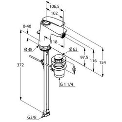 Смеситель для биде Kludi Balance 522169175 (White/Chrome) Thumb