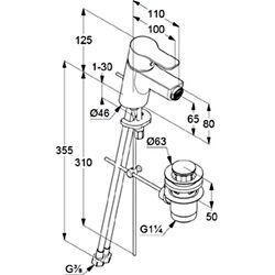 Baterie pentru bideu Kludi Pure&Easy 375339165 (White/Chrome) Thumb