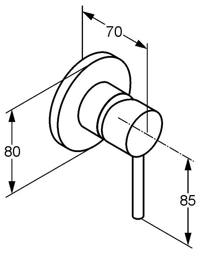 Baterie pentru dus Kludi Bozz 389250576 (Chrome) - 2