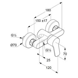 Смеситель для душа Kludi Pure&Easy 378410565 (Chrome) Thumb