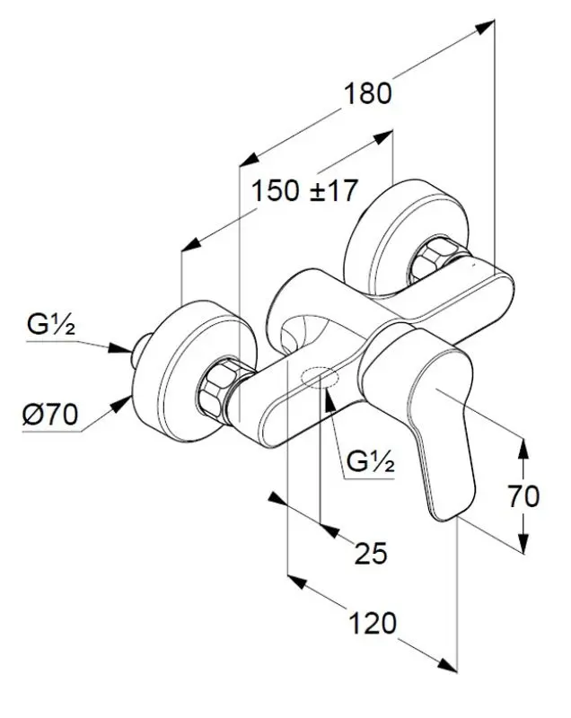 Смеситель для душа Kludi Pure&Easy 378410565 (Chrome) - 2