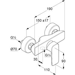 Смеситель для душа Kludi Pure&Style 408410575 (Chrome) Thumb