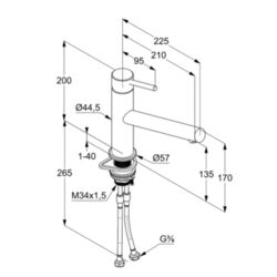 Смеситель для мойки Kludi Steel 44850F860 (Inox) Thumb