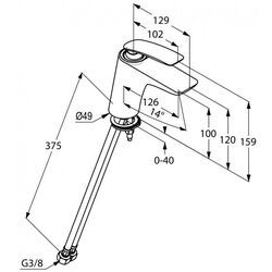 Baterie pentru lavoar Kludi Balance 520269175 (White/Chrome) Thumb