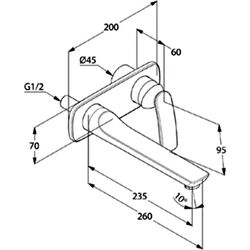 Baterie pentru lavoar Kludi Balance 522478775 (Black Matt/Chrome) Thumb
